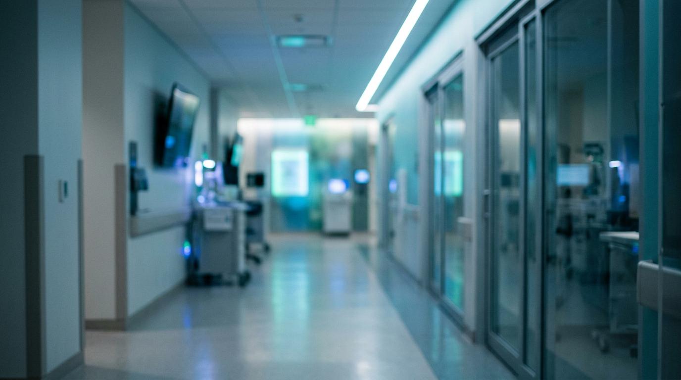Abstract healthcare operations environment with no identifiable client details